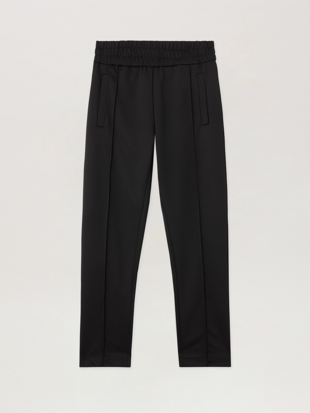 NWT Palm Angels Black Back Curved Logo Track Pants with Elastic Waist Size L